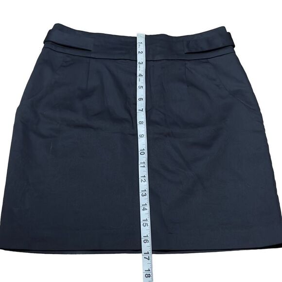 Banana Republic Factory Petite Black Front Zip Mini Skirt Size 2P - Picture 9 of 12